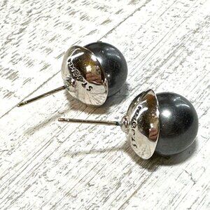 St. John Silver and Black Earrings